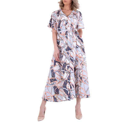 Ital-Design Sommerkleid Damen Freizeit Sommerkleid in Mehrfarbig