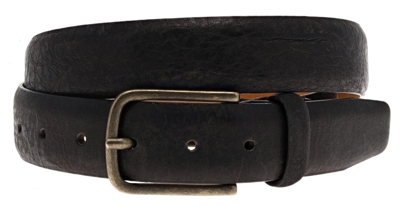 Ledergürtel V4641 Schwarz