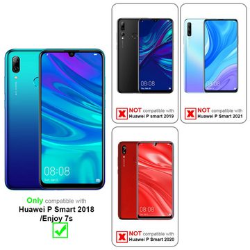 Cadorabo Handyhülle Huawei P SMART 2018 / Enjoy 7S Huawei P SMART 2018 / Enjoy 7S, Klappbare Handy Schutzhülle - Hülle - mit Standfunktion und Kartenfach