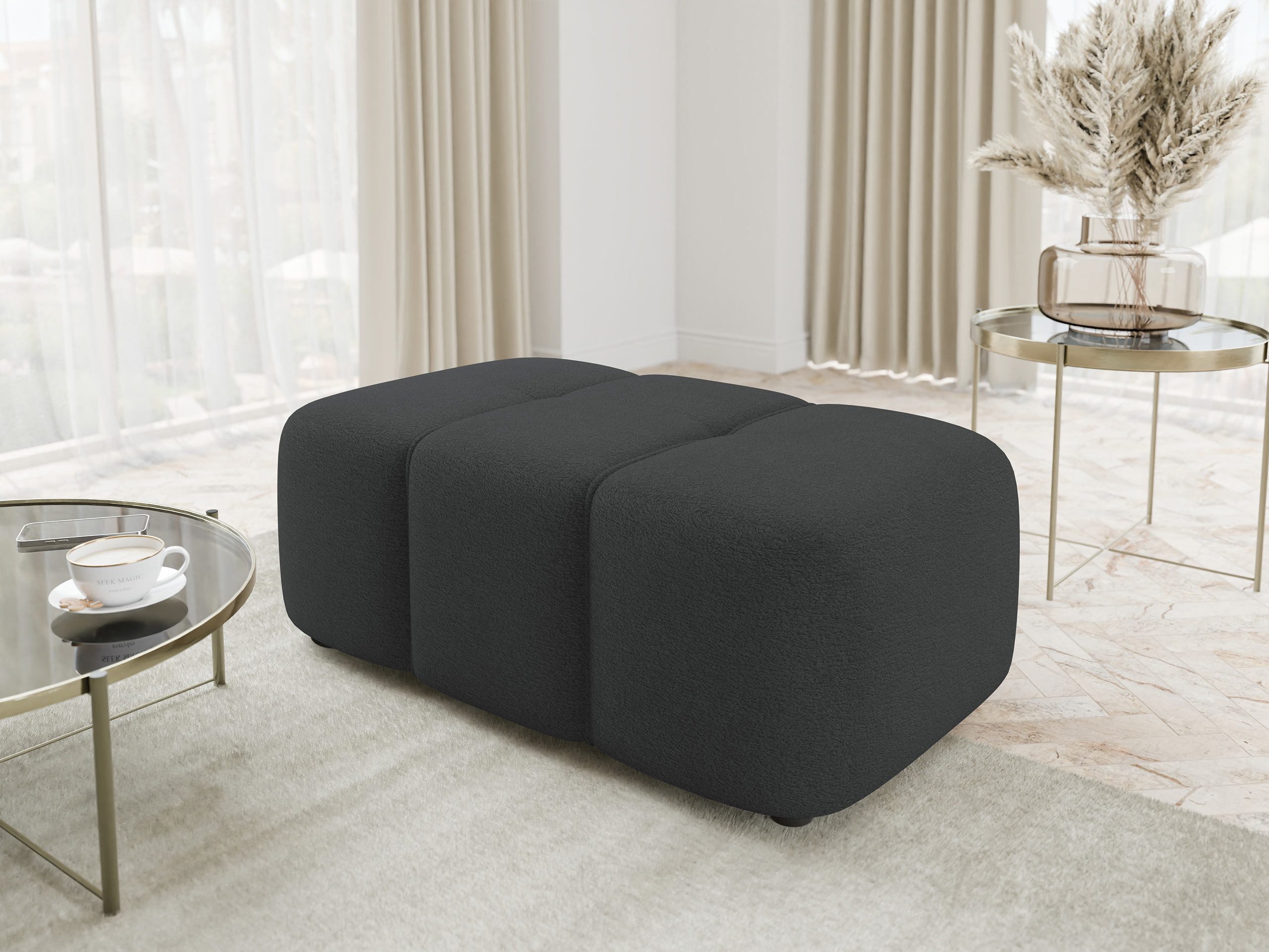 MIRJAN24 Polsterhocker Fetrinu, 93x62x38 cm, Schwarze günstig online kaufen