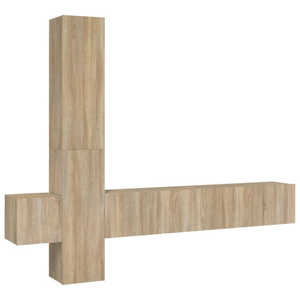 Vidaxl 5-tlg. Tv-schrank-set Sonoma-eiche Holzwerkstoff günstig online kaufen