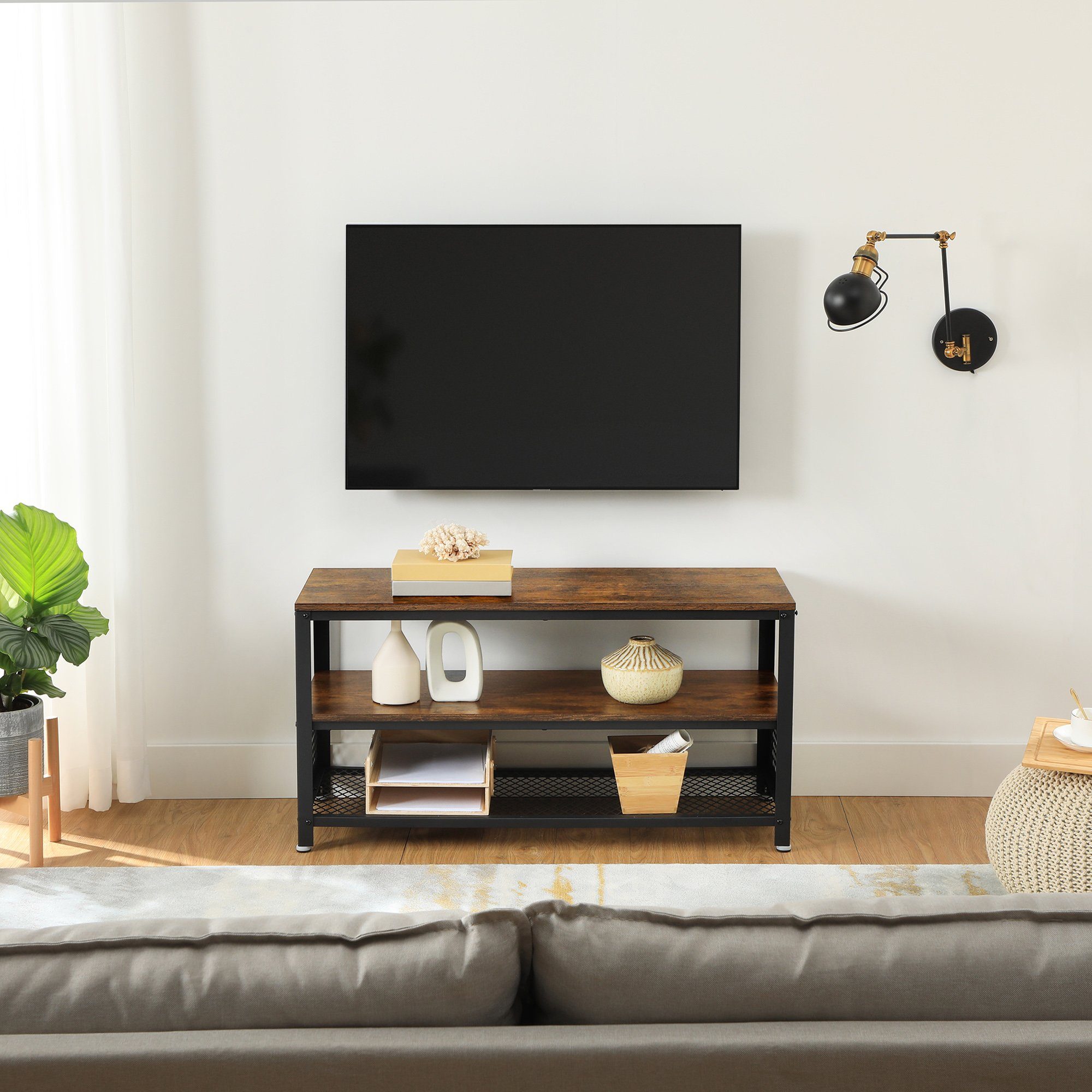 VASAGLE Lowboard »Fernsehtisch«, TV-Schrank, 140/100 x 40 x 52 cm (L x B x  H), für Wohnzimmer