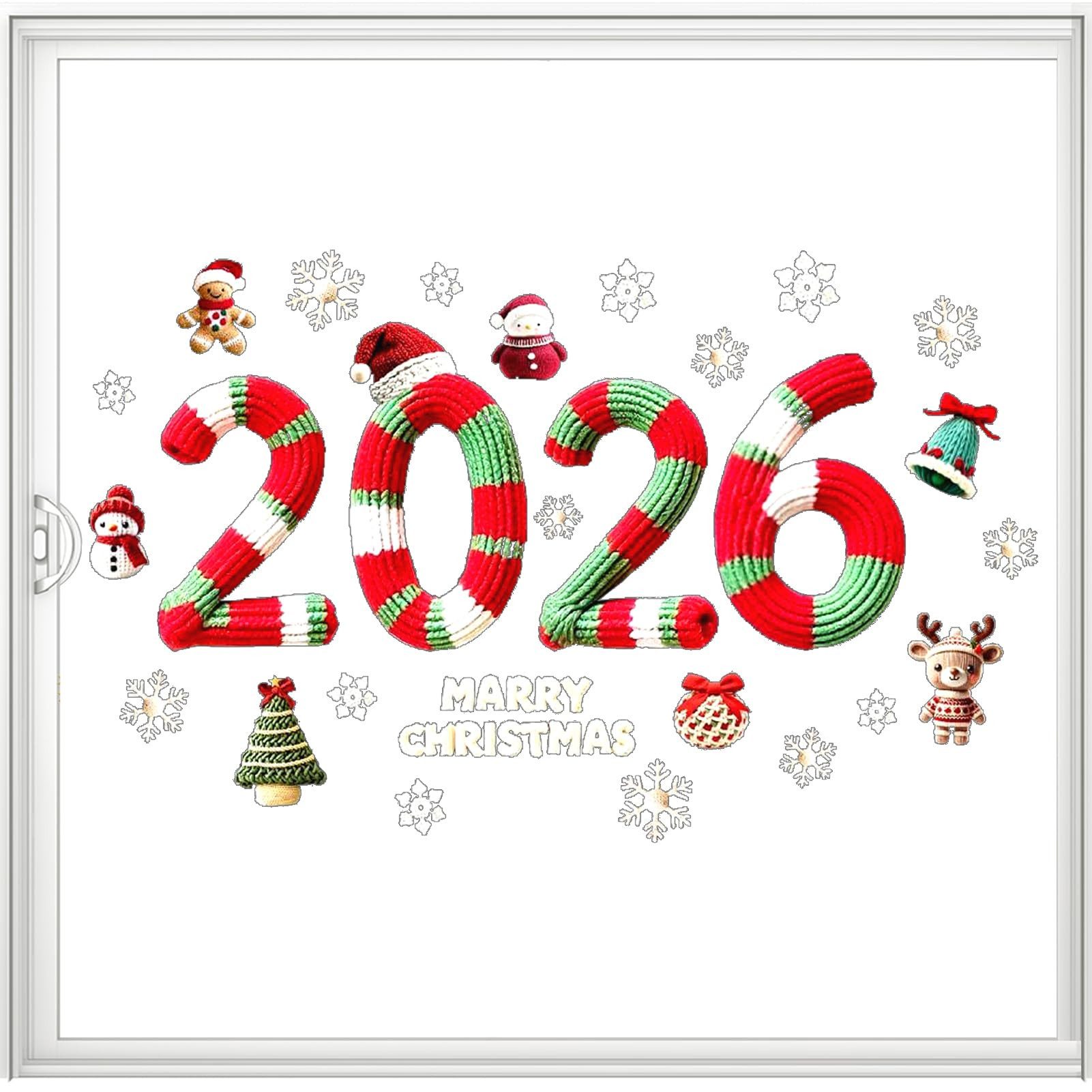 CLTYQ Fenstersticker Weihnachts-Fensteraufkleber, Weihnachtsdeko Selbstklebend, Winter Fensteraufkleber Weihnachten Weihnachts Fensterbild Fensterdeko