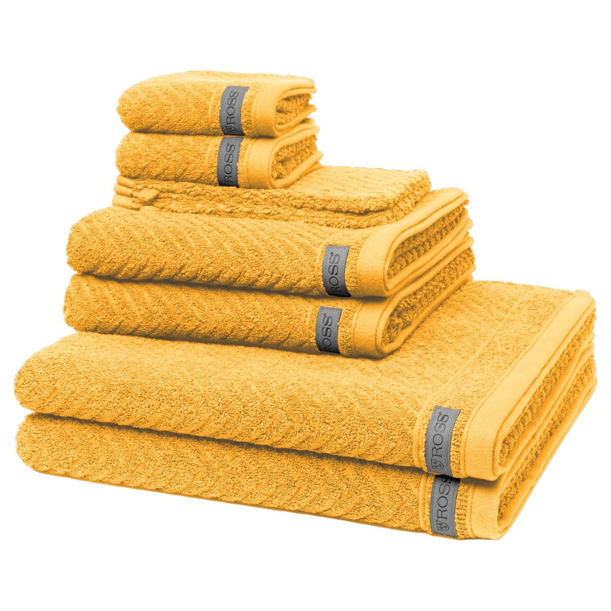 ROSS Handtuch Set Smart, Frottee (Spar-Set, 8-St), 2 X Wasch- 2 X Gäste- 2 X Dusch- 2 X Handtuch im Set - Baumwolle