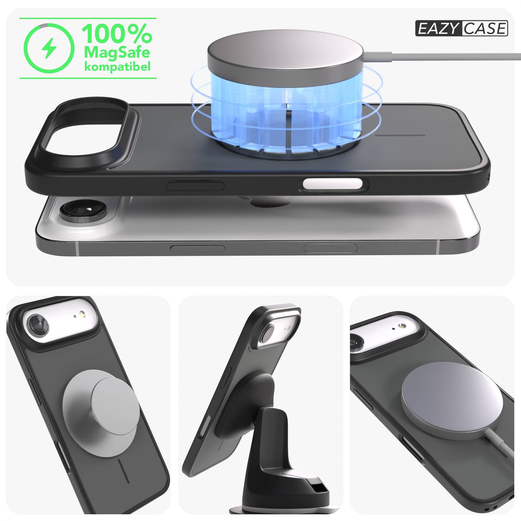 EAZY CASE Handyhülle Slim Outdoor MagSafe Case für Apple iPhone Air 6,5 Zoll, Dünne Outdoor Hülle mit MagSafe & starkem Schutz in Schwarz