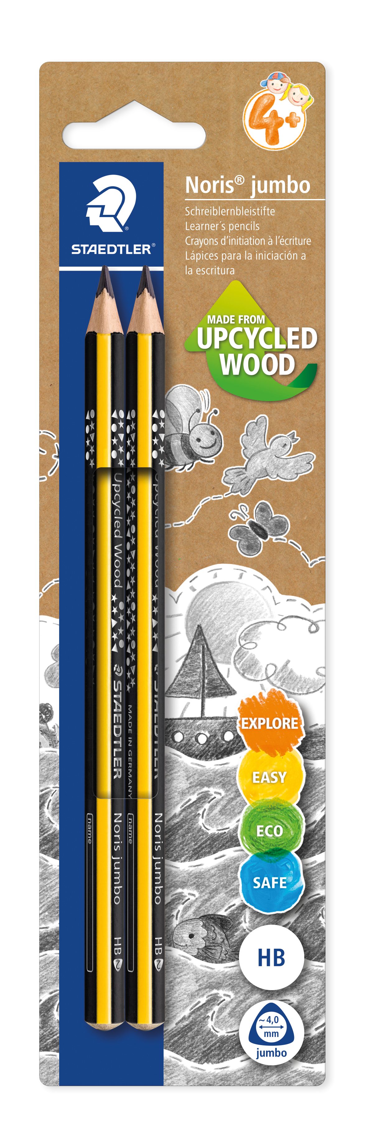 STAEDTLER Bleistift STAEDTLER® 119 BK2 DA Bleistift Noris j. 2ST BK 100% PEFC