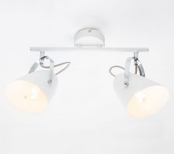 etc-shop LED Deckenspot, Leuchtmittel nicht inklusive, Decken Leuchte Spot Strahler Leiste verstellbar weiß Chrom Lampe