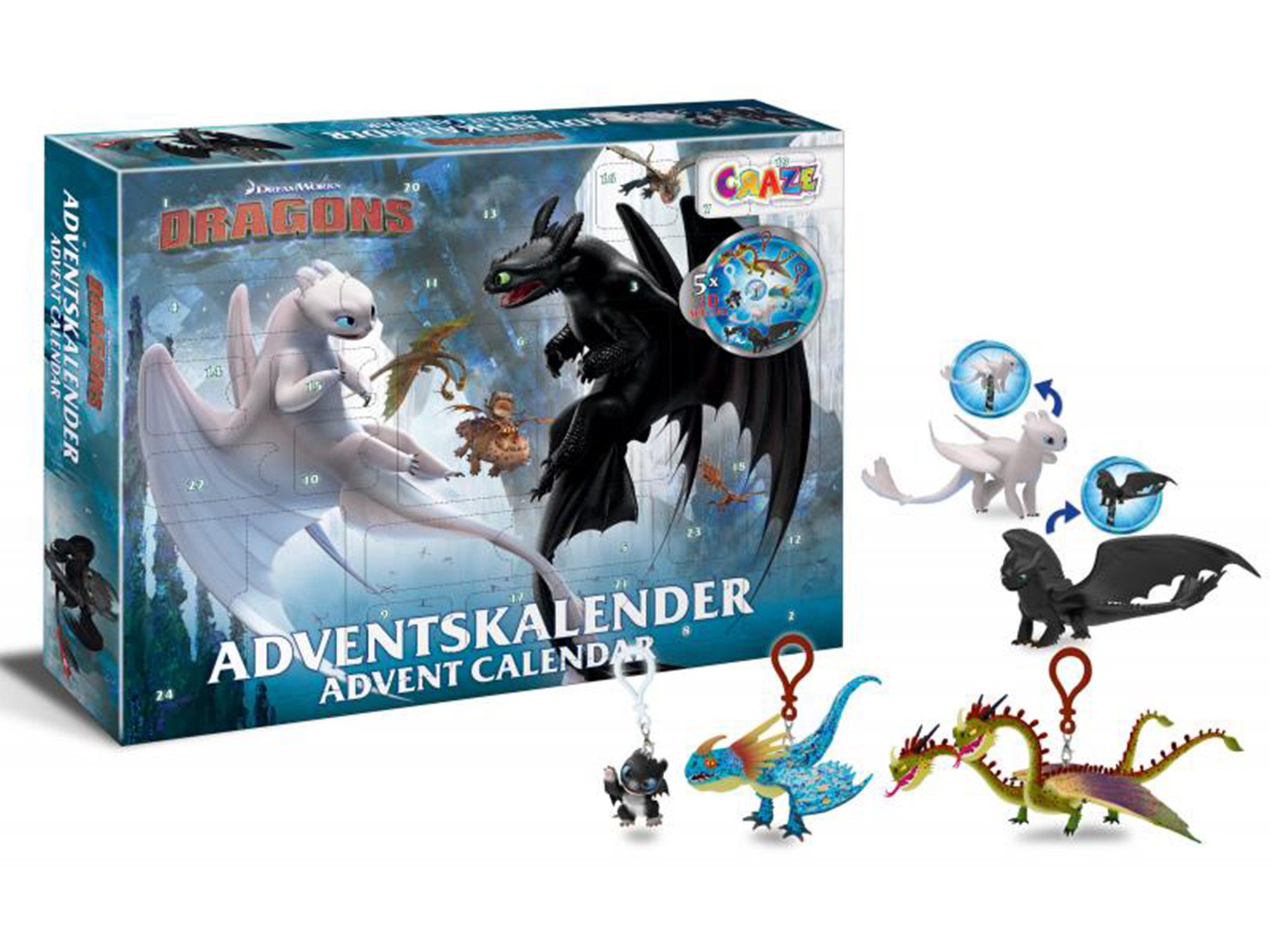 2025 Drachen-Adventskalender – 24 Türchen, Niedliches Design, Perfekt Für Kinder & Hundeliebhaber