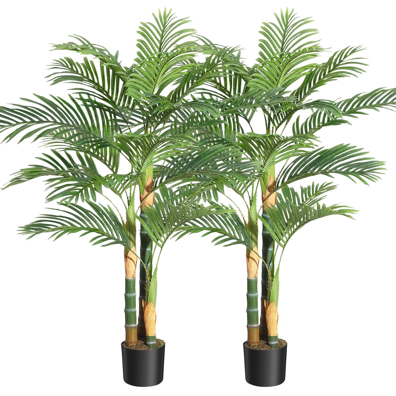 Kunstbaum 2er-Set Kunstpalme Künstliche Palme Штучні рослини 152cm, GarveeMore, Höhe 152 cm