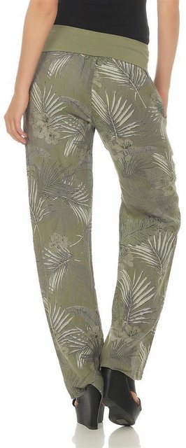 malito more than fashion Leinenhose 7790 Hose aus Leinen mit Jungle Print günstig online kaufen
