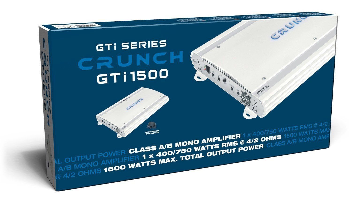 GTi1500 Mono Crunch Endstufe Auto Verstärker 1500 Watt 1-Kanal