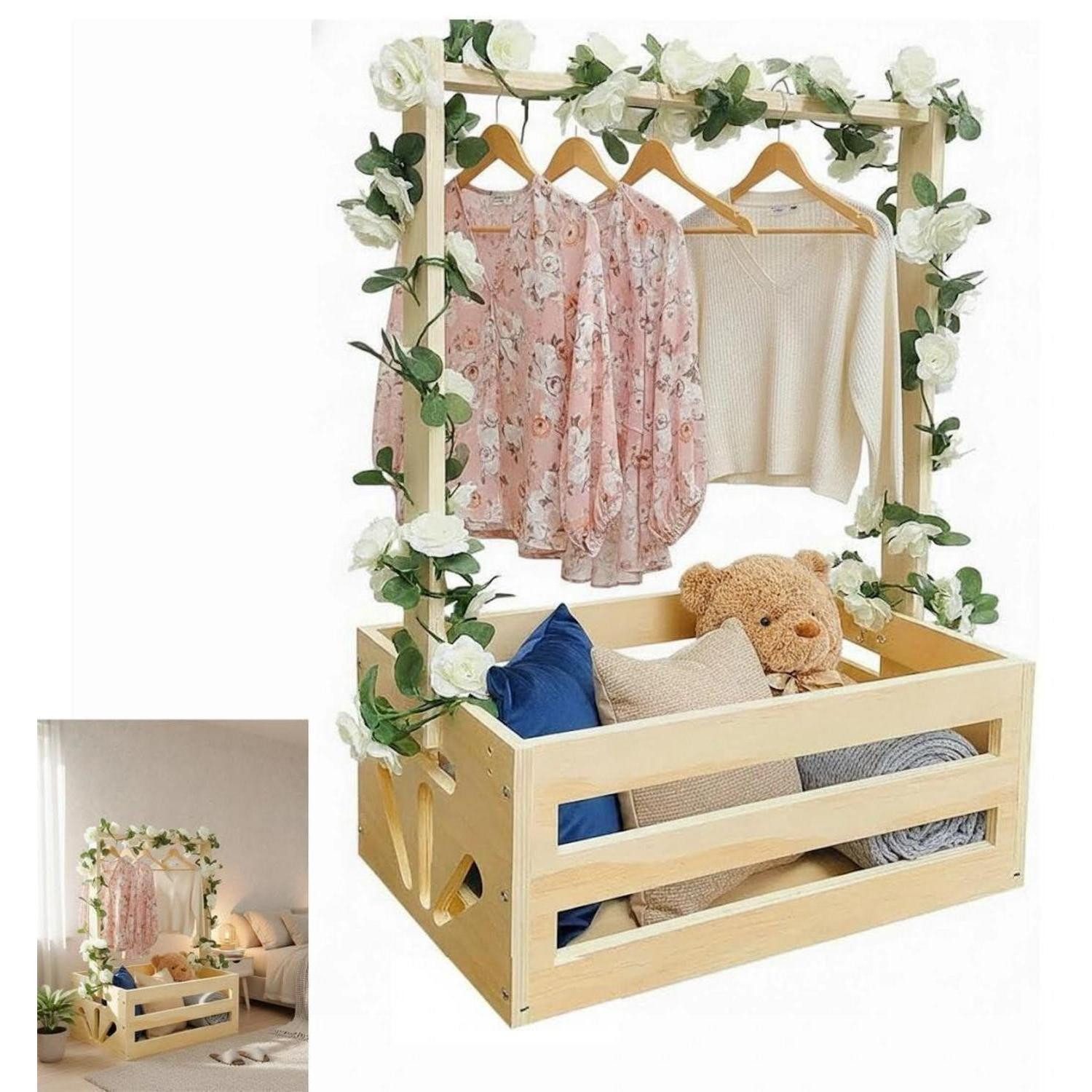 LuxusKollektion Holzkiste Geschenkset Holz Kleiderschrank Aufbewahrung