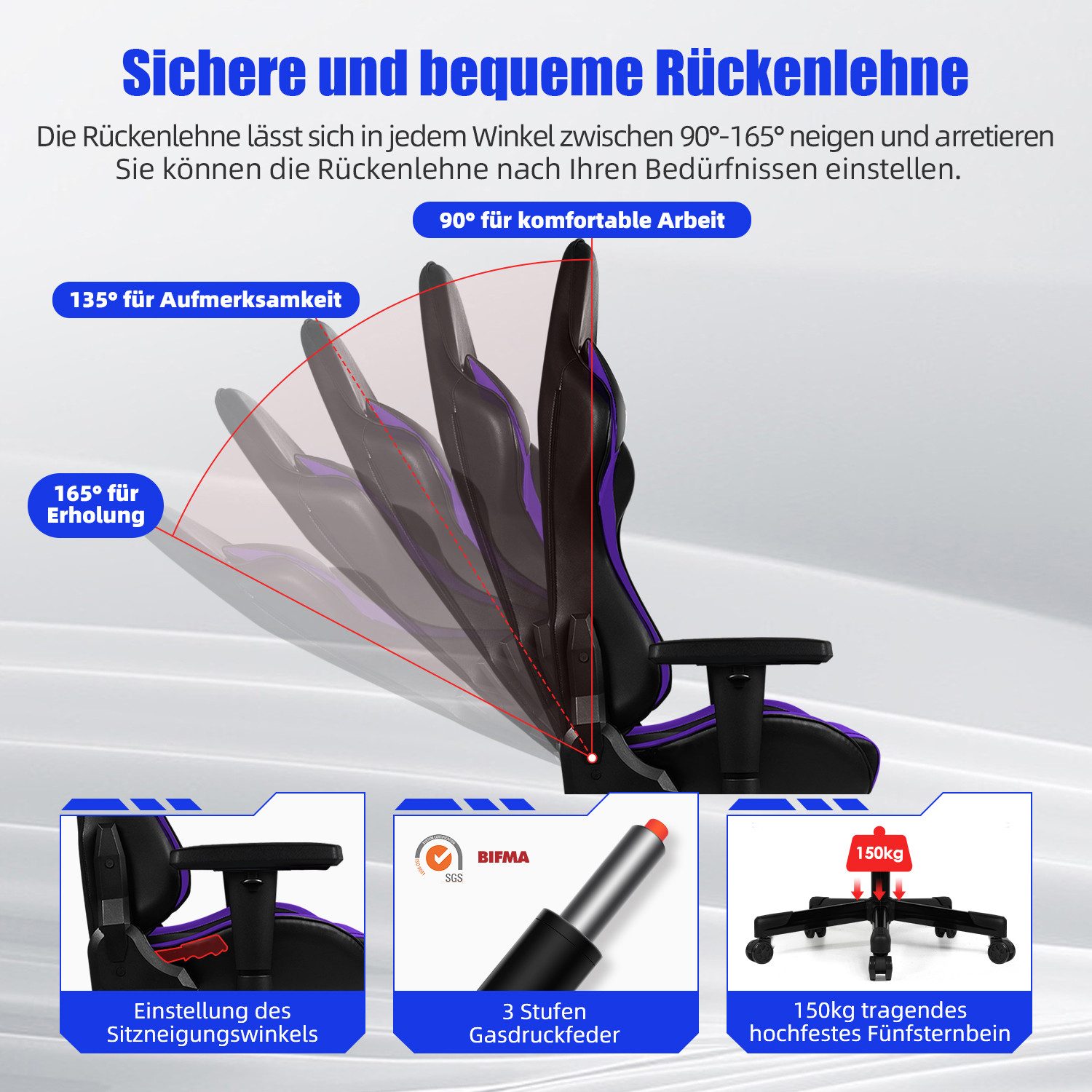 Homimaster Gaming-Stuhl Gaming Stuhl, Ergonomischer Bürostuhl,Gaming günstig online kaufen