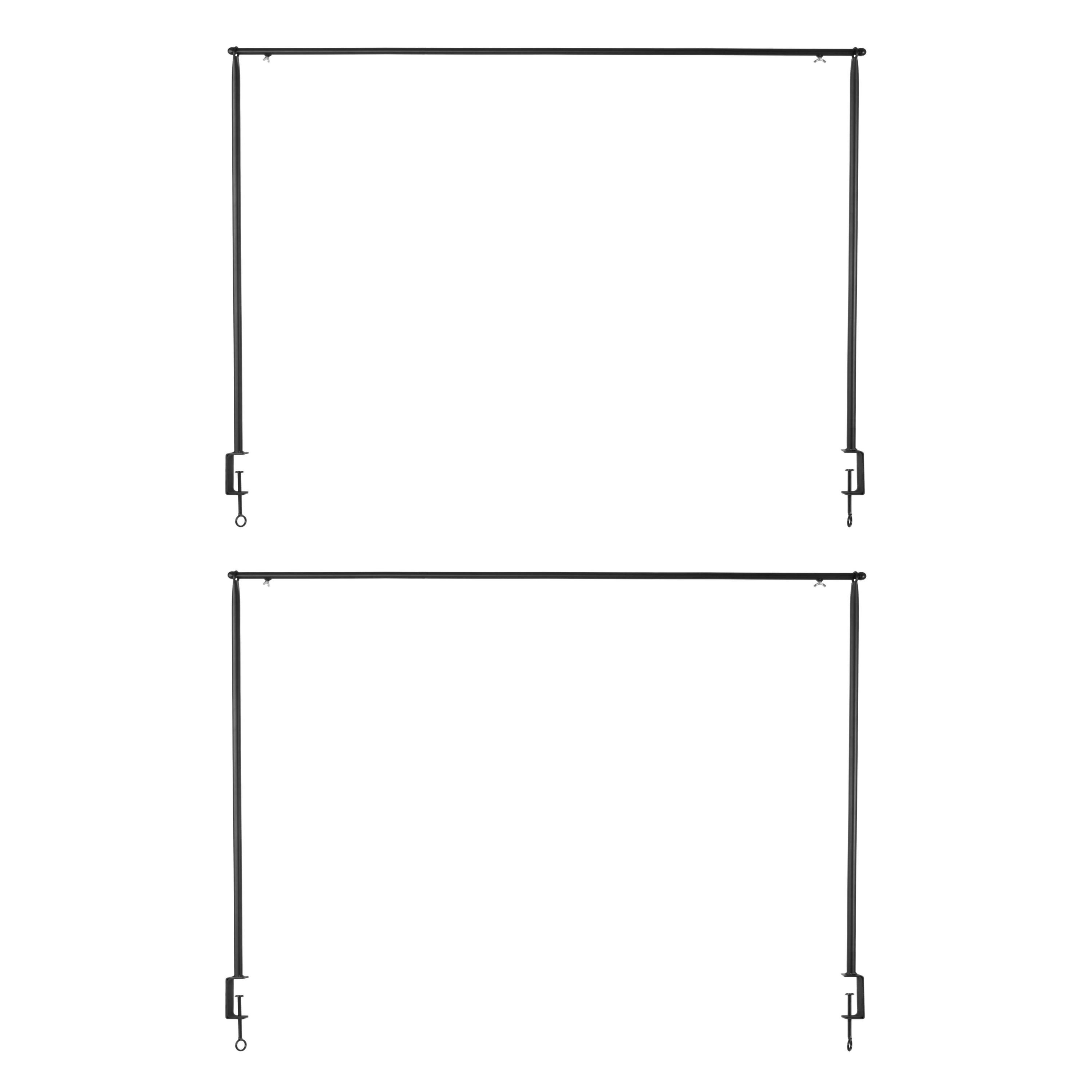 degawo Dekohänger 2er Set Tisch Deko Stange Metall schwarz ausziehbar Tafel 115,5-210 cm (2 x Tischstange)