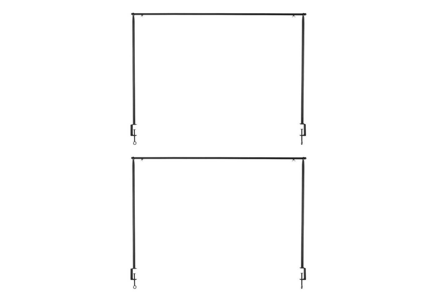 degawo Dekohänger 2er Set Tisch Deko Stange Metall schwarz ausziehbar Tafel 115,5-210 cm (2 x Tischstange)