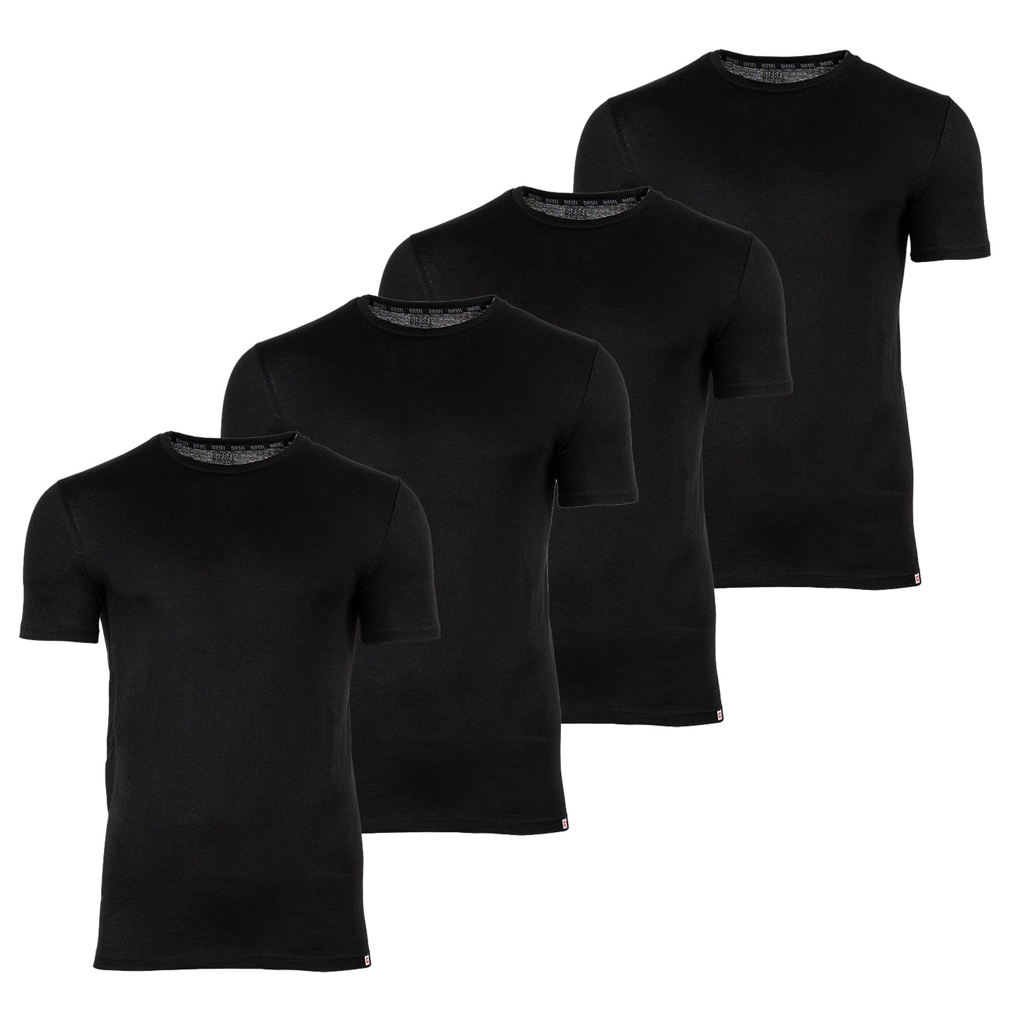 Diesel T-Shirt Herren T-Shirt 4er Pack - UMTEE-RANDAL-TUBE Schwarz