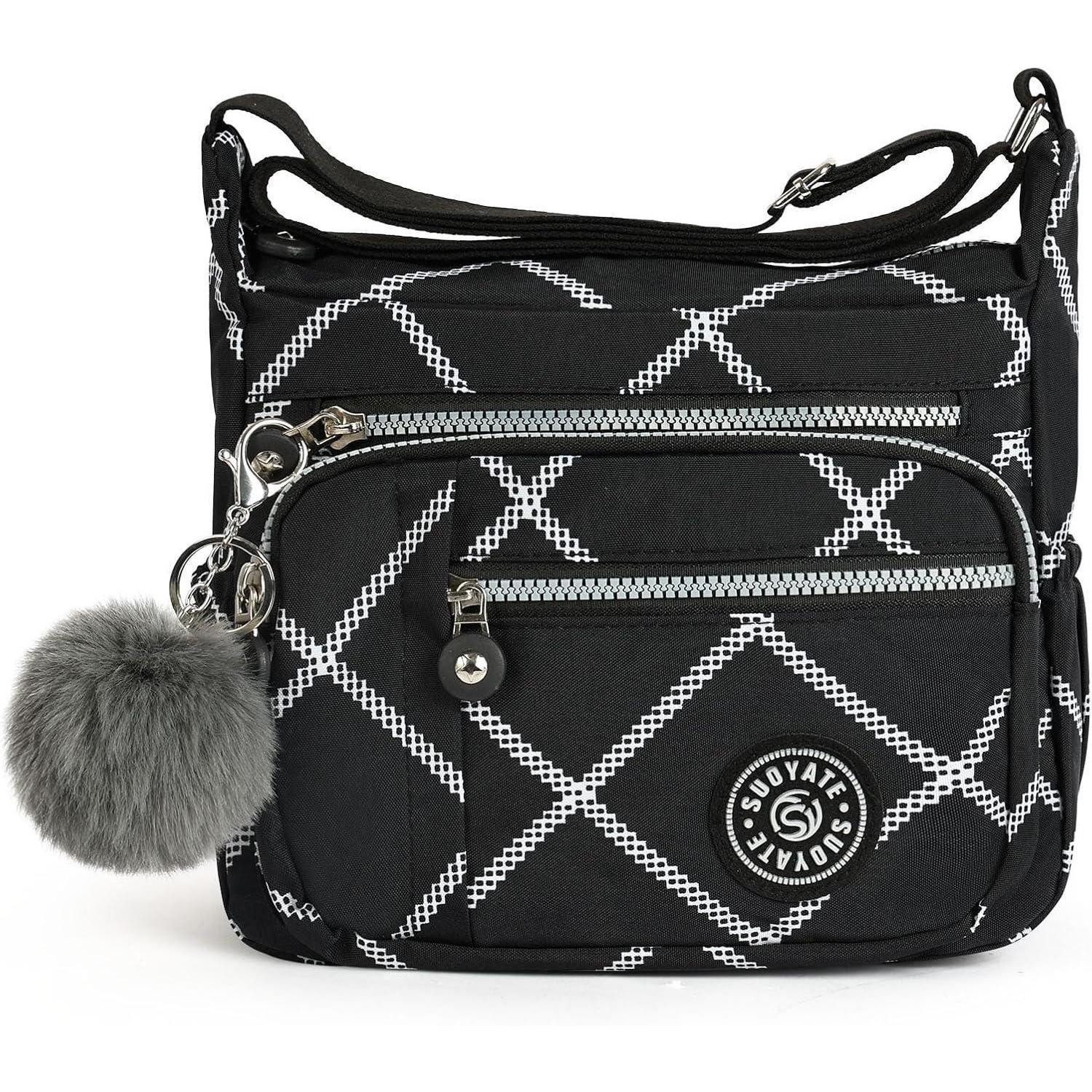 LuxusKollektion Umhängetasche Umhängetasche Nylon Damen Schultertasche Mehrere Taschen #5 Kariert-b