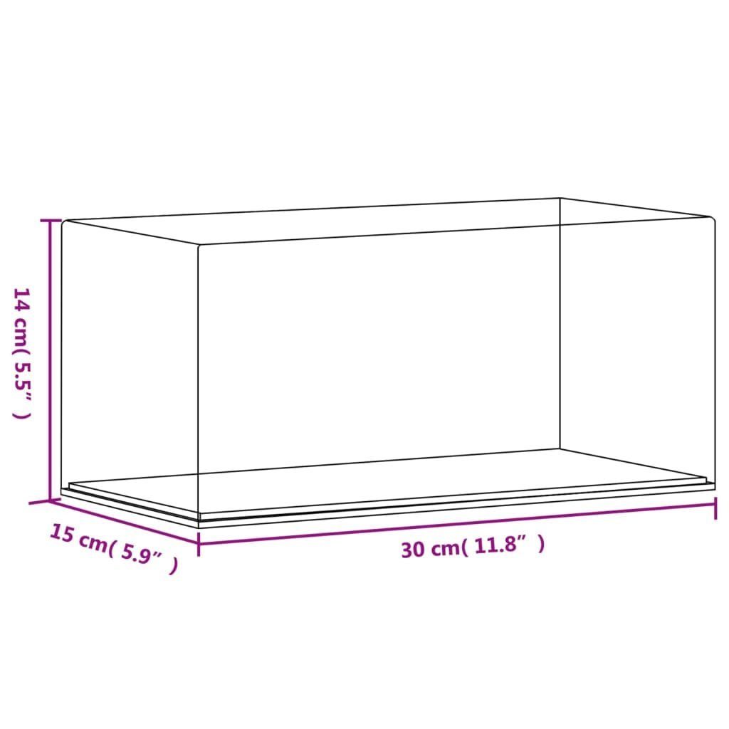 vidaXL Vitrine Vitrine Transparent 30x15x14 cm Acryl