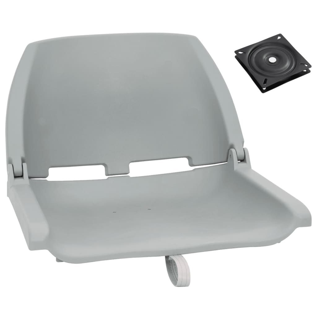 vidaXL Segelboot 2-tlg. Bootssitz-Set Klappbar Grau, (1-St)