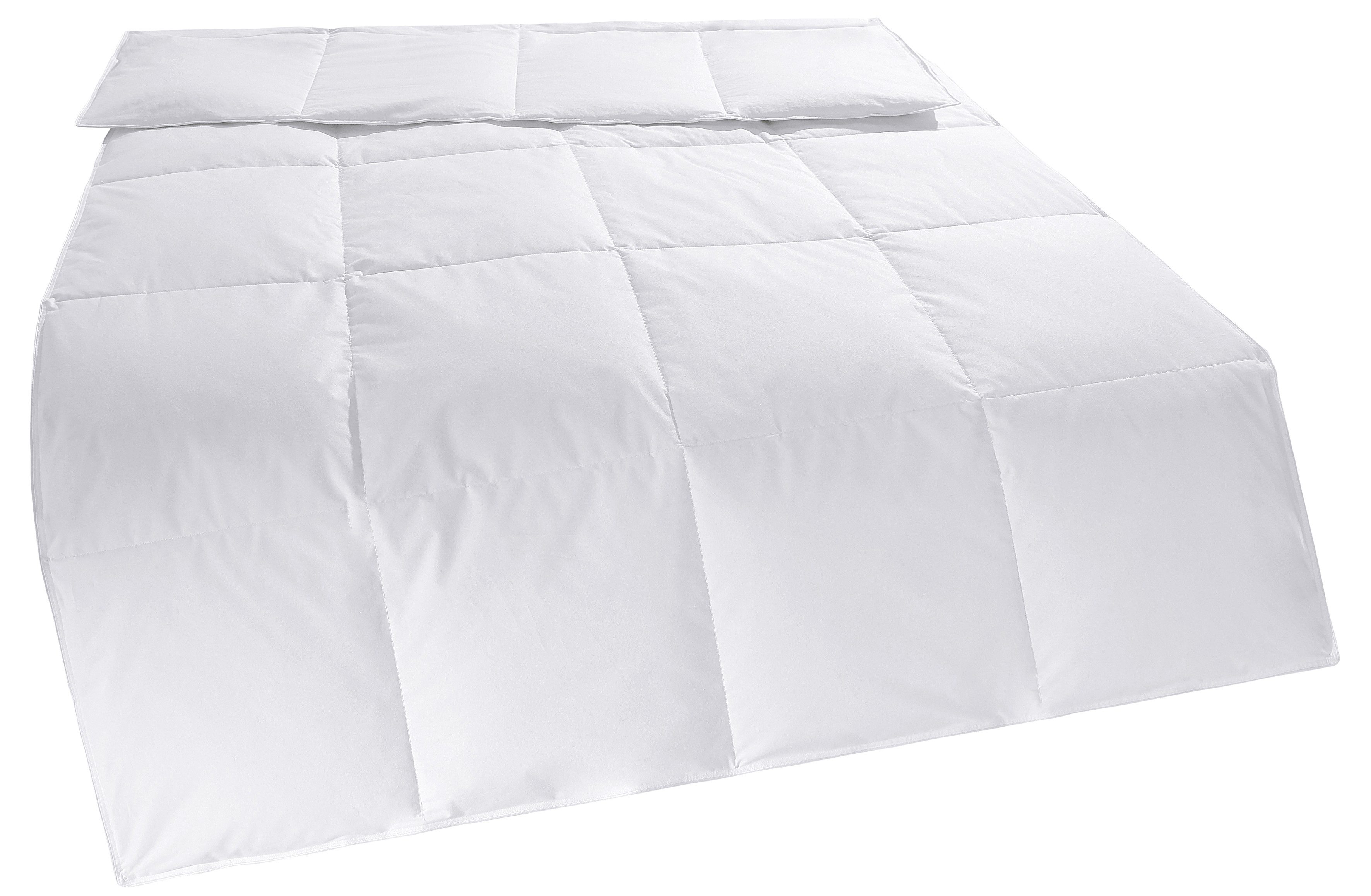 OTTO home Daunenbettdecke + Kopfkissen Cyra Set, Bettdecke 135x200 & 155x220 cm mit Kissen 80x80 cm, Füllung: Daunen & Federn, Set, wo besonders auf artgerechte Haltung der Tiere geachtet wird