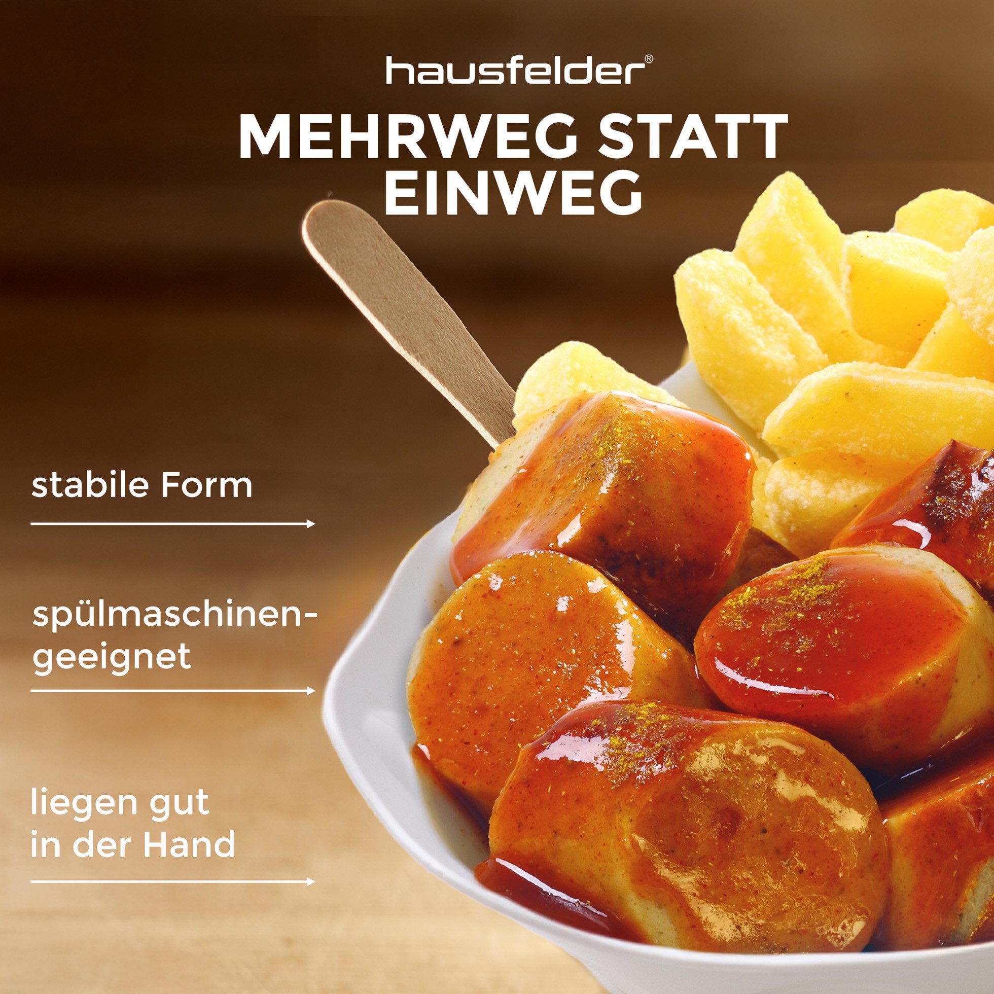 Hausfelder Snackschale Pommesschale 12er Set, Kunststoff, Currywurstschale, Snacj Schale, Kunststoff, (12-tlg), Mehrweg-Schale, mikrowellengeeignet, spülmaschin – Bild 4 von 5