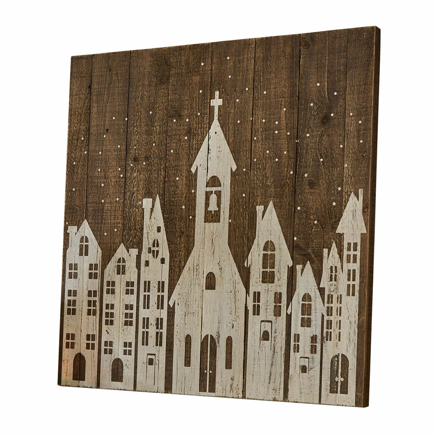 Mirabeau Weihnachtsfigur Dekoboard Luce antikbraun/weiß (kein Set, kein Set)