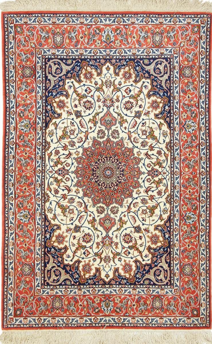 Orientteppich 6 Orientteppich, Höhe: Isfahan 110x165 Handgeknüpfter Nain Trading, Seidenkette mm rechteckig,