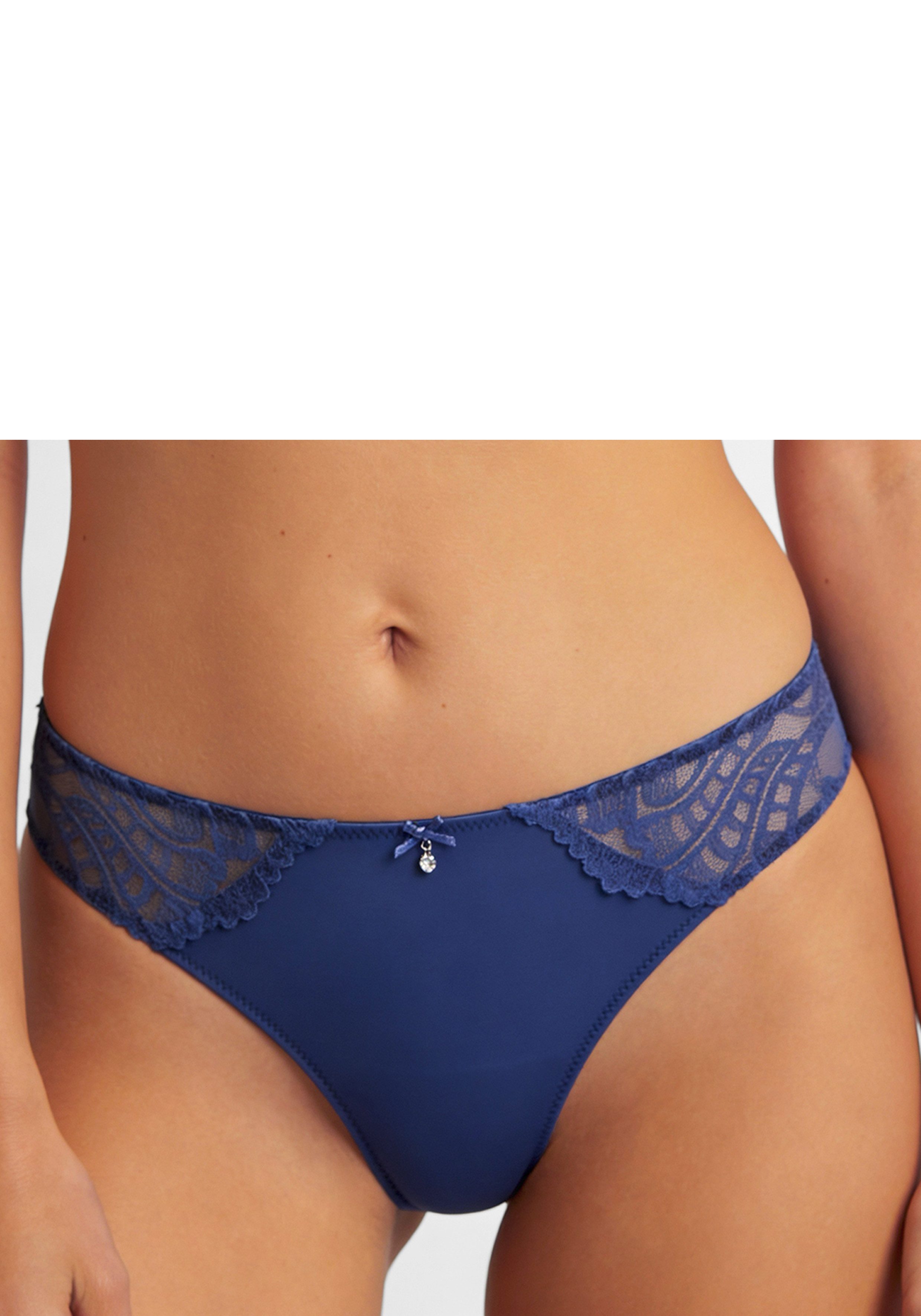 LASCANA Tanga Flora hinten aus leicht transparenter Spitze