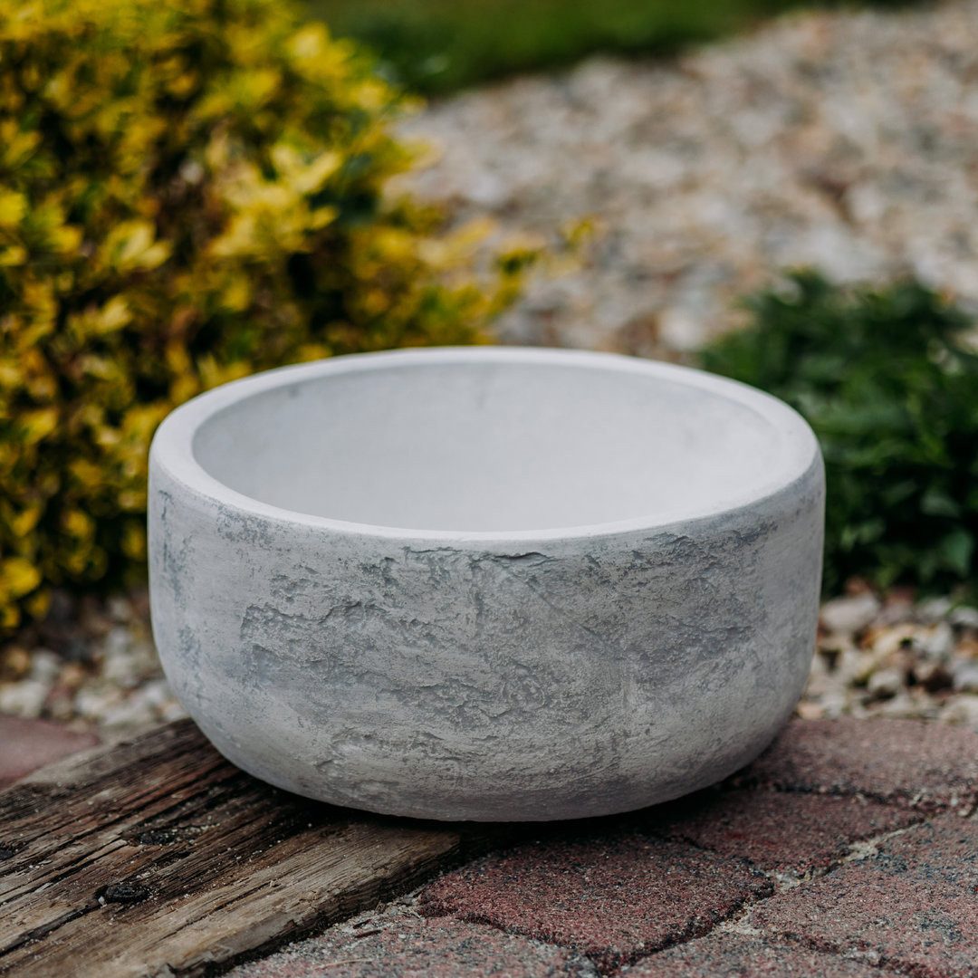 gartendekoparadies.de Pflanzschale Runde Pflanzschale Pflanzgefäß, H. 20 cm, 10 Liter, 18 kg, Frostsicher