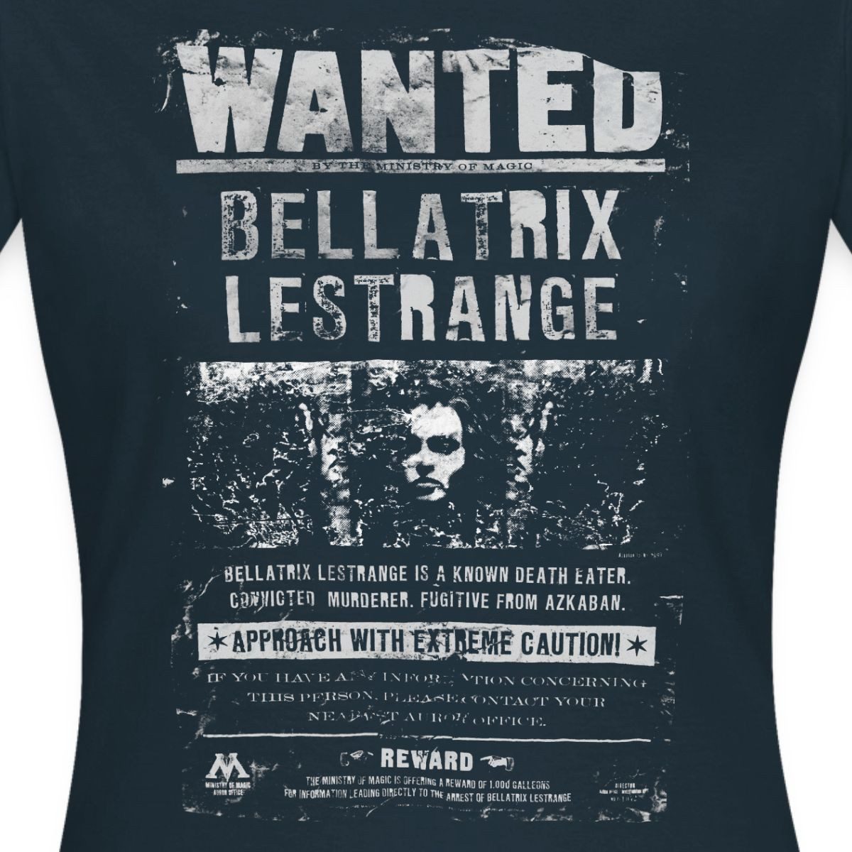 Spreadshirt T-Shirt Harry Potter Bellatrix Lestrange Wanted Frauen T-Shirt (1-tlg) Slim Fit, fällt klein aus