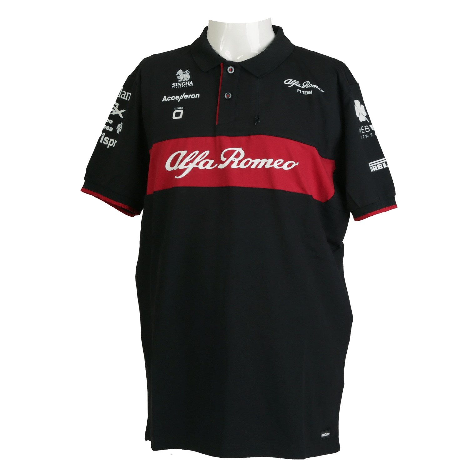 CODE-ZERO T-Shirt Polo Shirt Alfa Romeo F1 Team Damen Größe XS Formula 1 Racing Edition Poloshirt Kurzarm Shirt Baumwollmischung