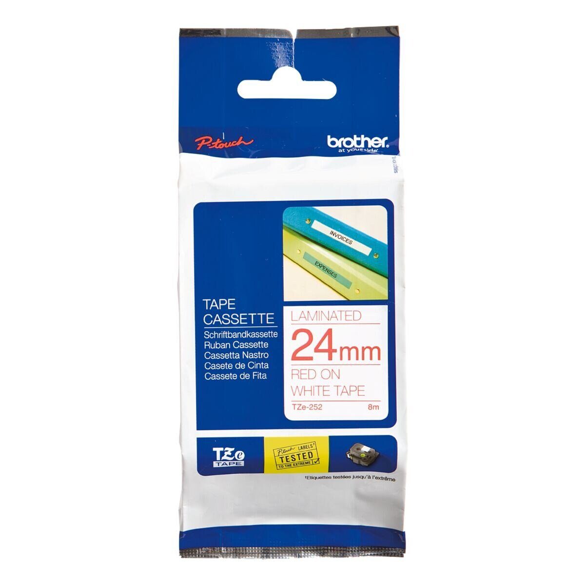 Brother Beschriftungsband Tze, 24 mm x 8 m, 24,00 mm x 8,00 m, laminiert