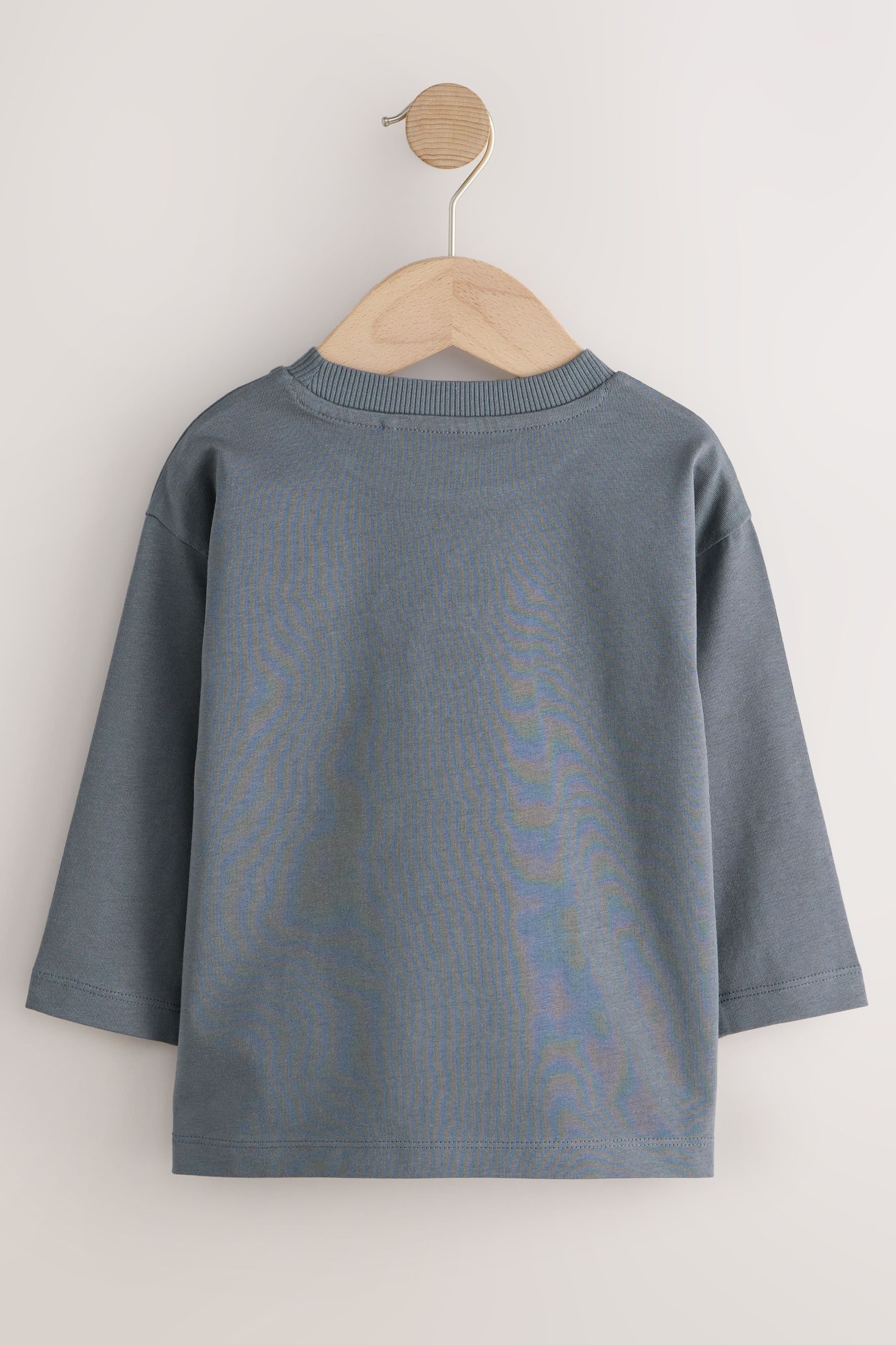 Next Langarmshirt Langarmshirt mit kleinem Grafikprint (1-tlg)
