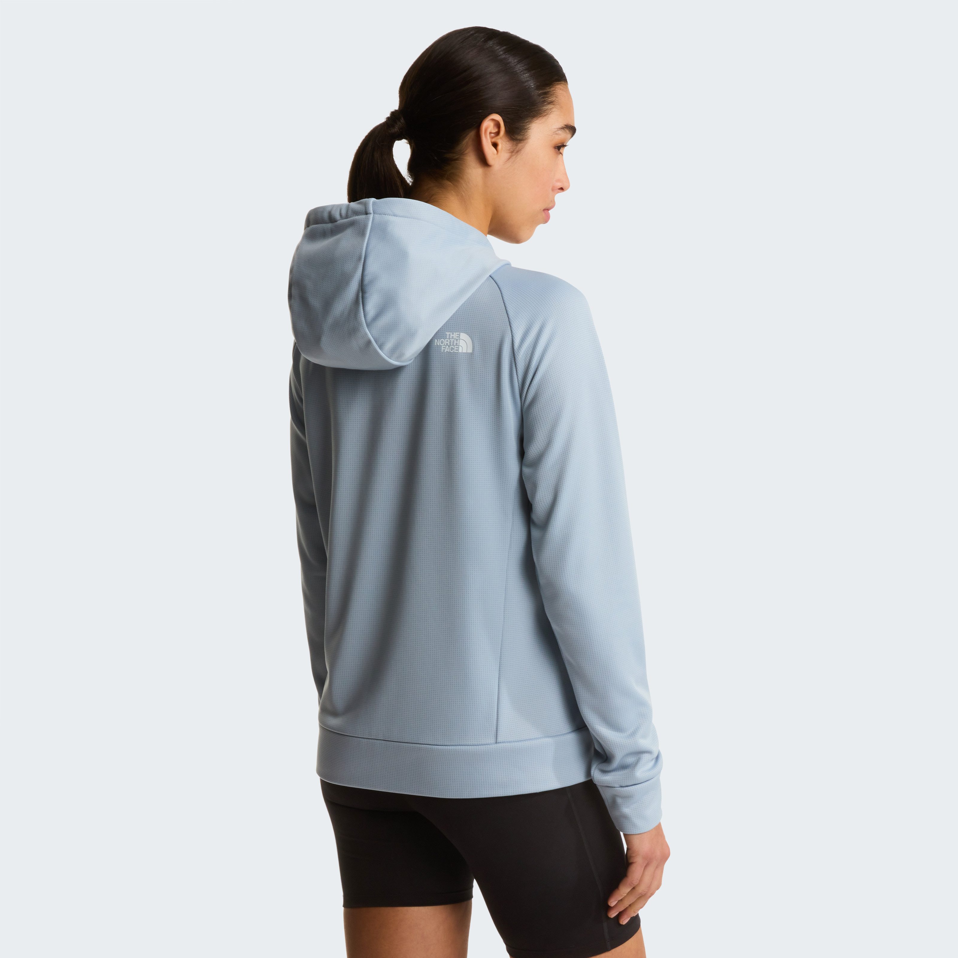 The North Face Fleecejacke W REAXION 2.0 HOODED FULL ZIP JACKET sportlicher Stil, mit Kapuze und Kordelzug, mit Eingrifftaschen