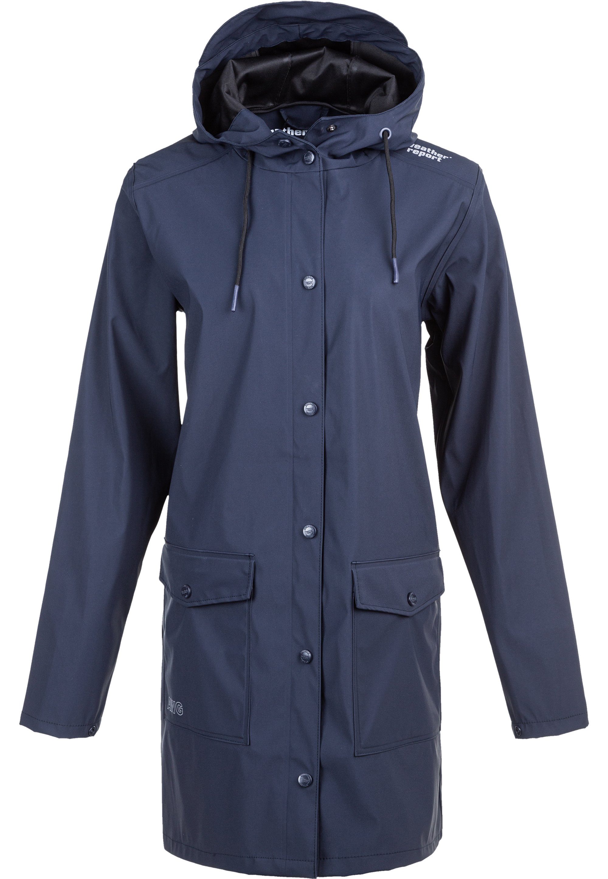 WEATHER Regenjacke dunkelblau REPORT W-PRO mit hochwertiger W 5000 Regenausstattung TASS