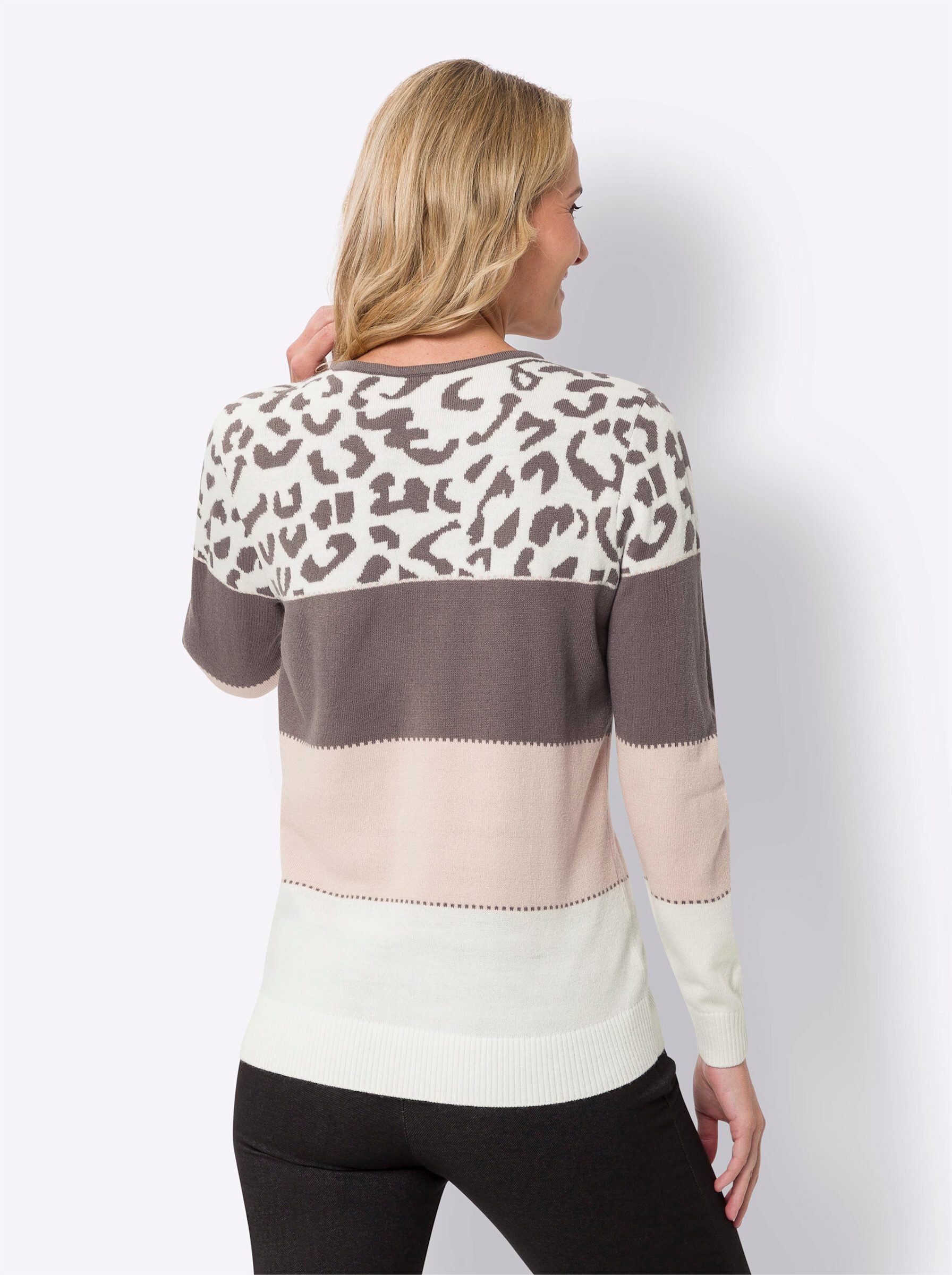 Sieh an! Strickpullover Langarm-Pullover Langarm Jacquard, Jersey