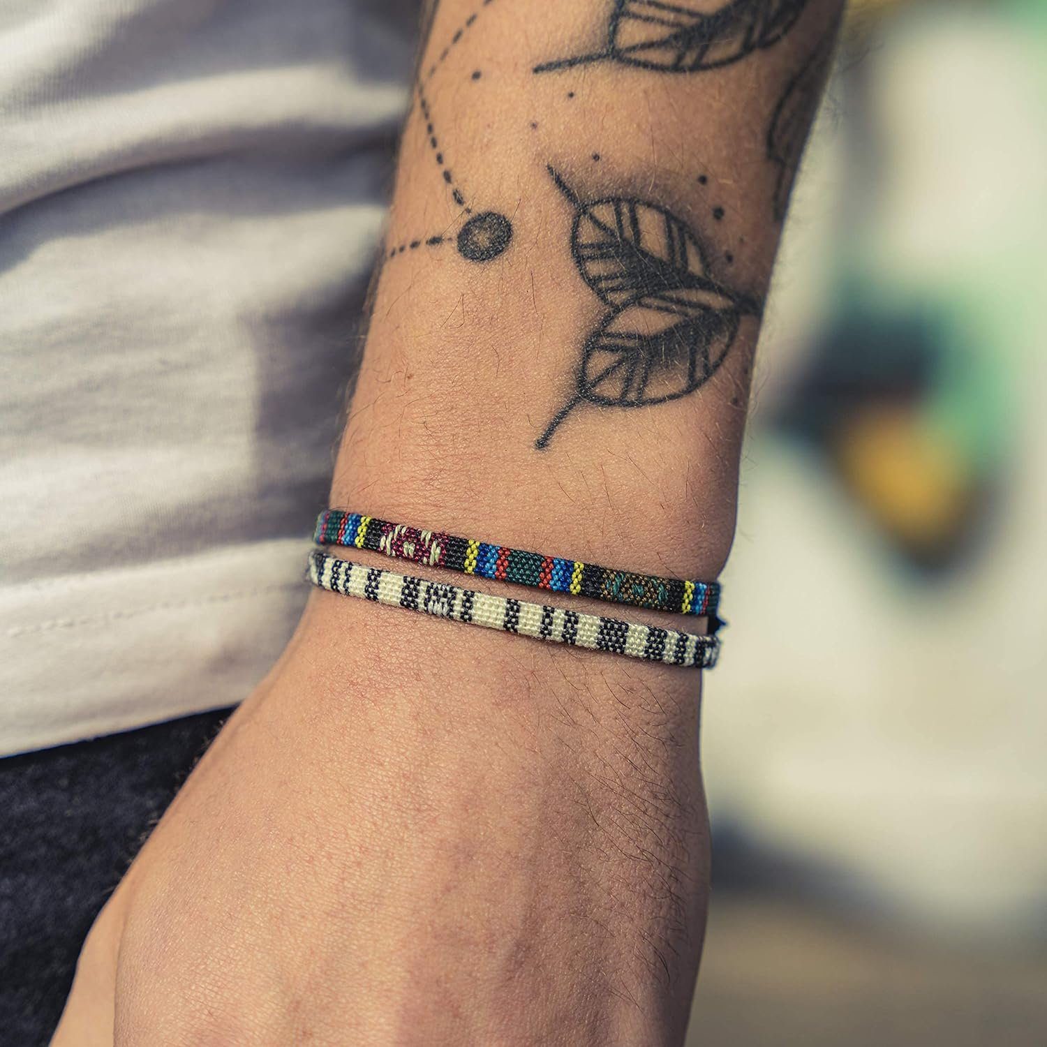 Made by Nami Freundschaftsarmband Surfer Armband 2-er Set Boho Schmuck (Set, 2), Ethno Hippie Style Freundschaftsarmbänder
