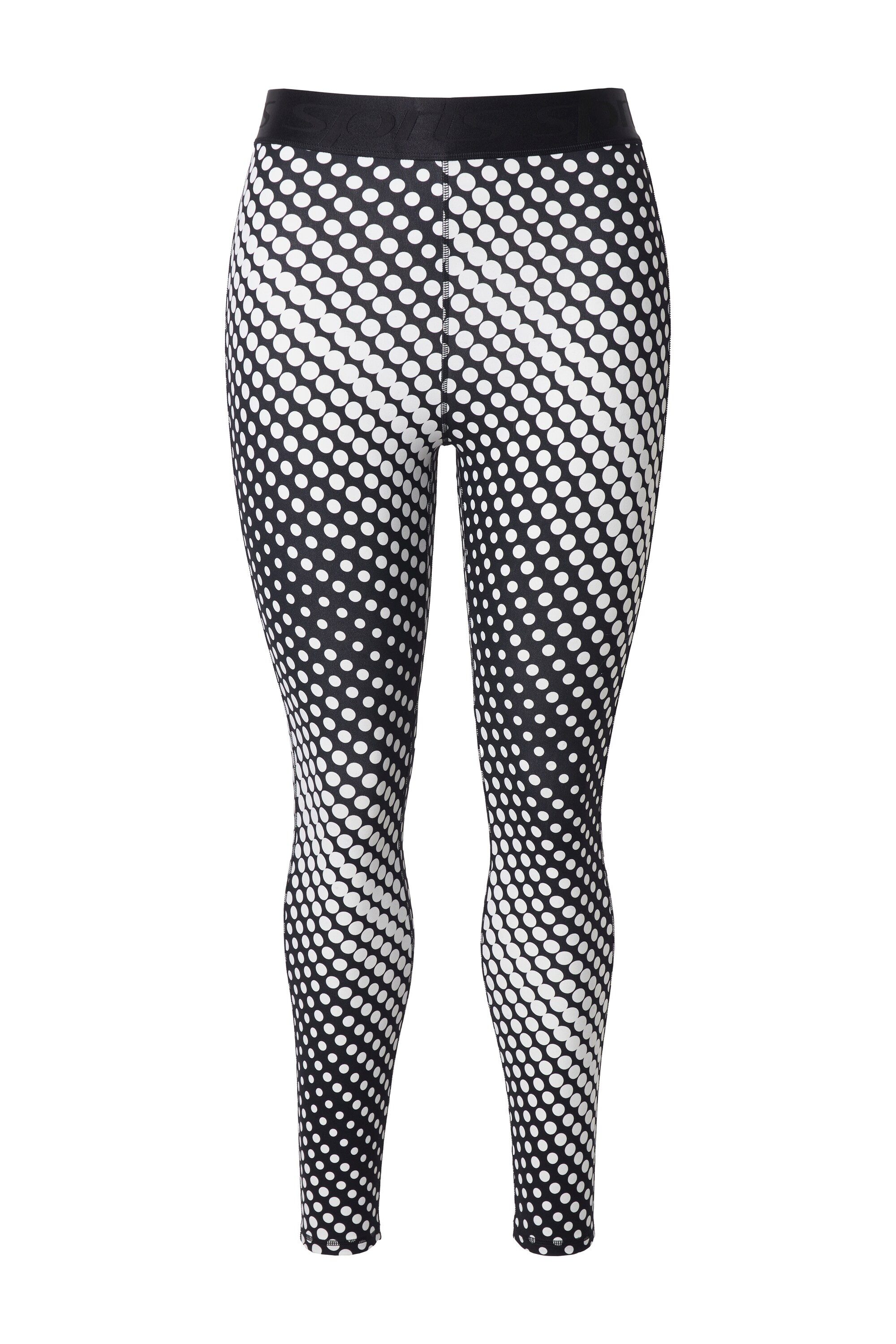 Ulla Popken Leggings Sport-Leggings Punkte schnelltrocknend Elastikbund