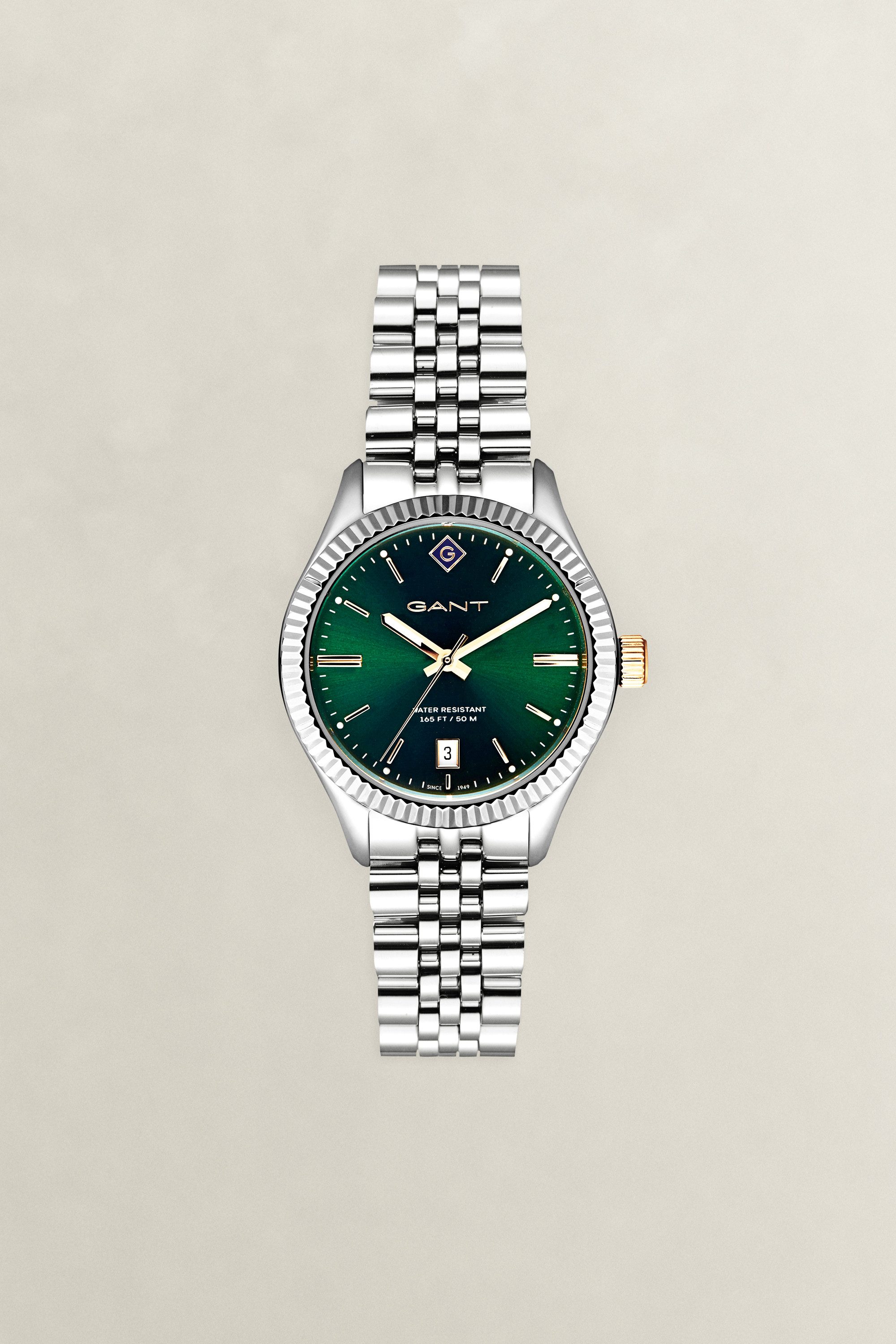 Gant Quarzuhr Sussex G136005, Armbanduhr, Damenuhr, Edelstahlarmband, analog, Tag