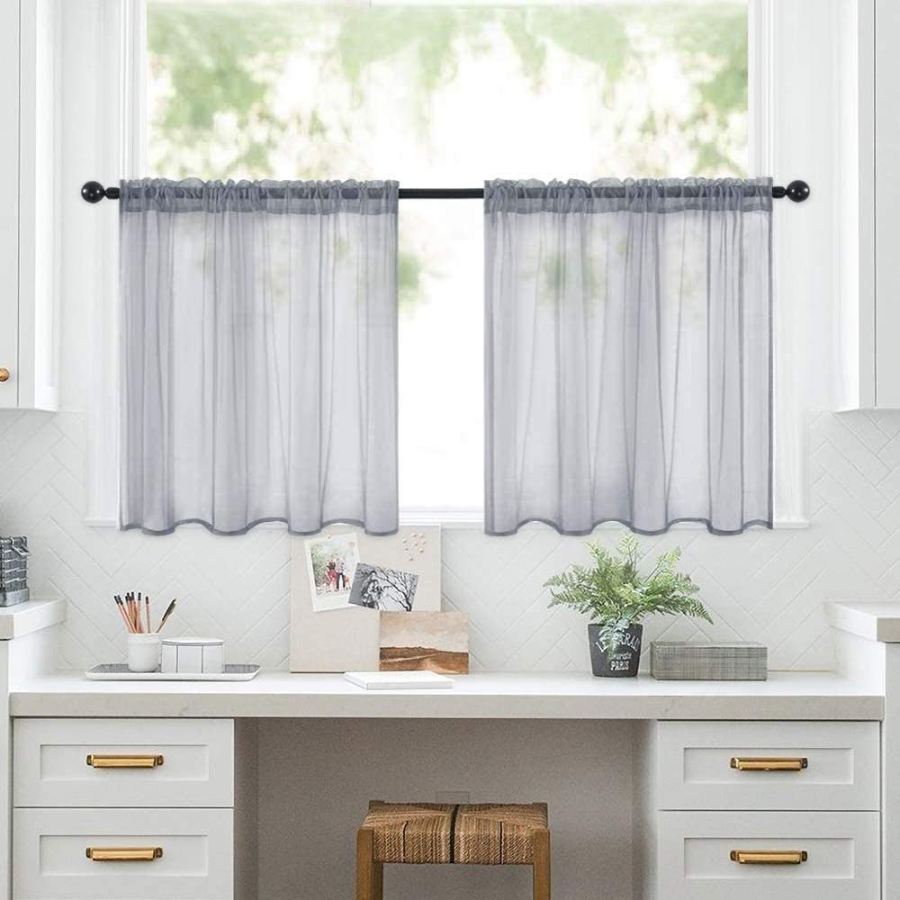 Jibenhome Scheibengardine Bistrogardine,Kurzgardine,Voile Gardinen, (1 St), günstig online kaufen