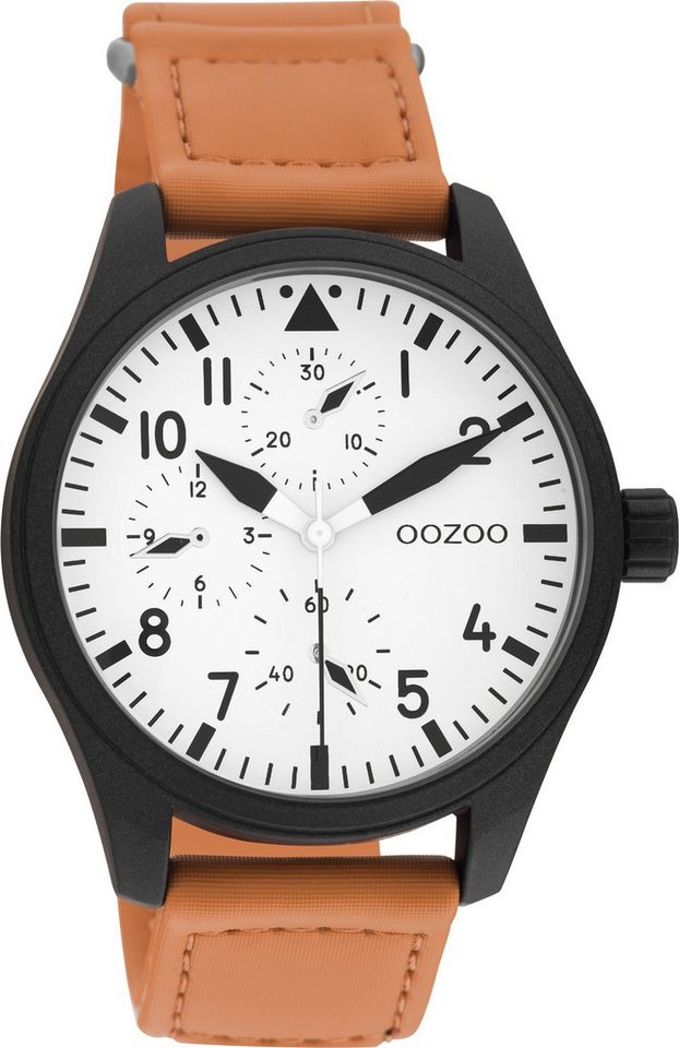 OOZOO Quarzuhr C11005, Metallgehäuse, schwarz IP-beschichtet, Ø ca. 42 mm