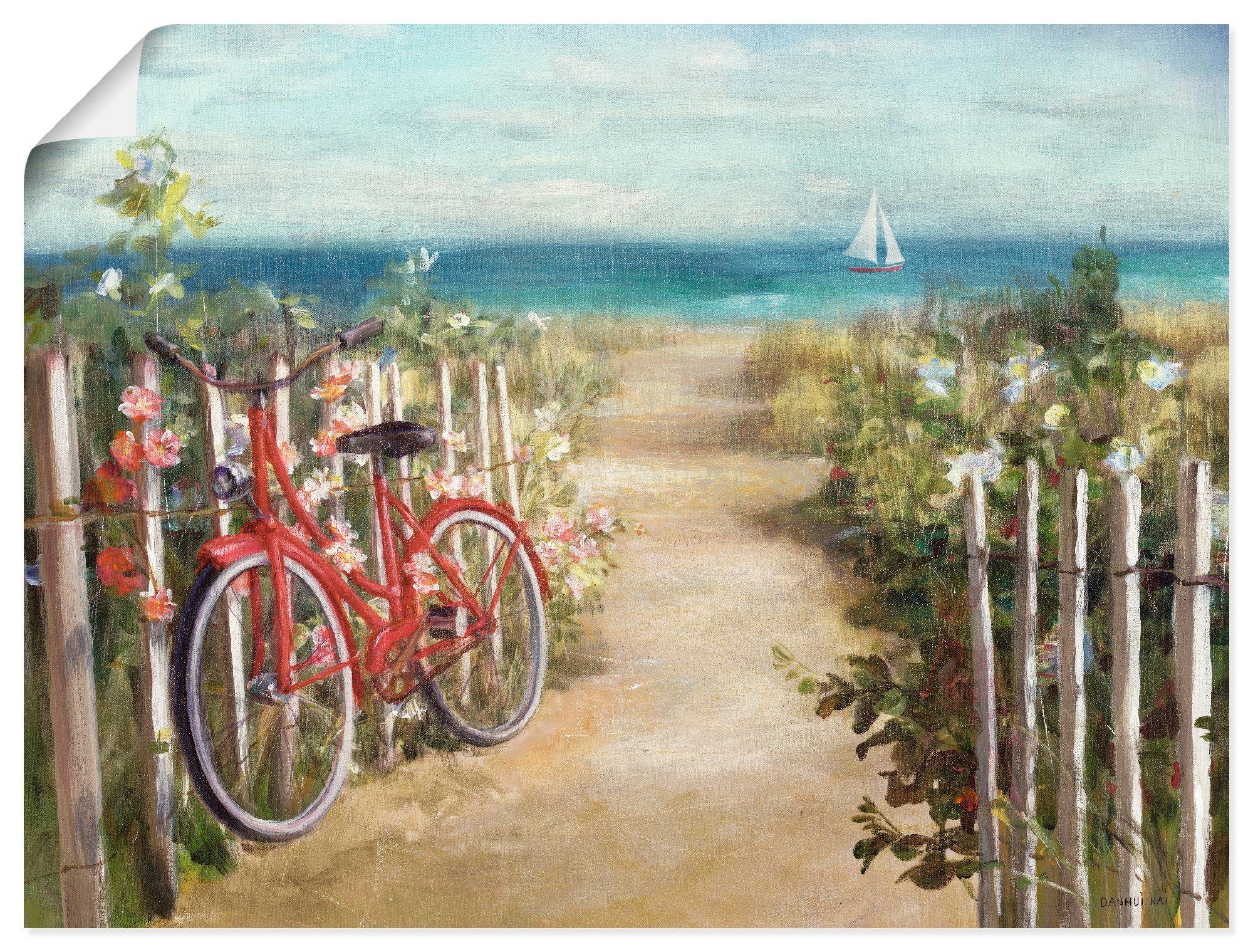Artland Wandbild Sommerfahrt, Fahrräder (1 St), als Leinwandbild, Poster in verschied. Größen