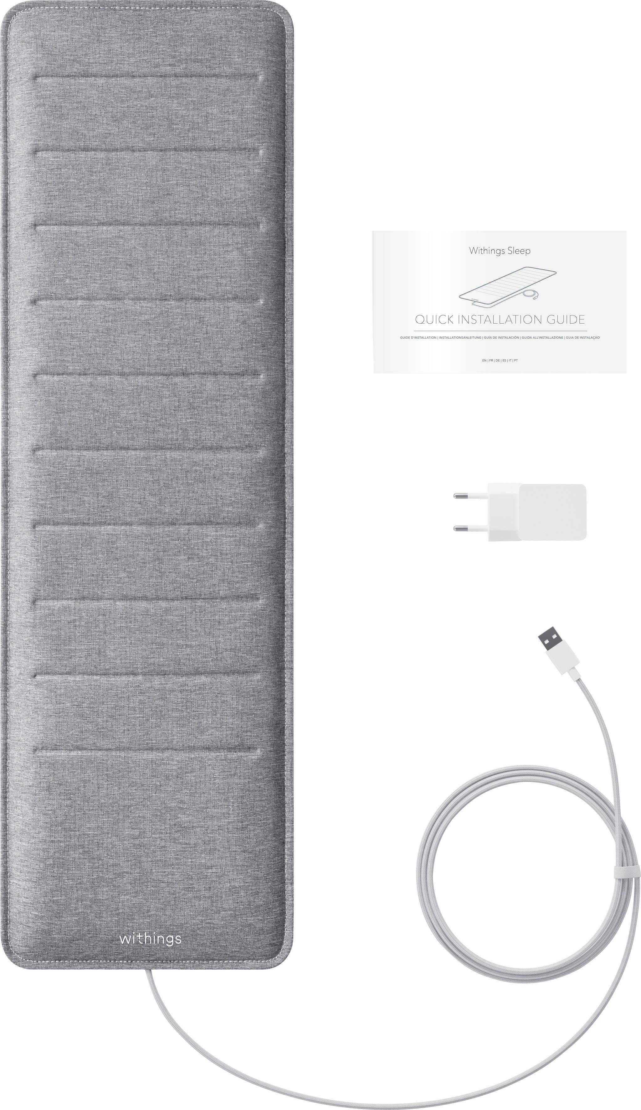 Withings Schlafsensor Sleep Analyzer, Schlaftracker für Ihre Schlafanalyse, einfache und einmalige Einrichtung unter der Matratze