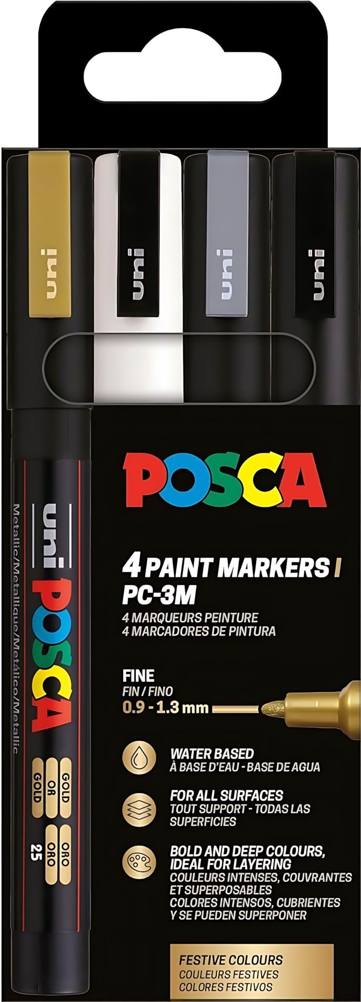 uni-ball Marker Faber Castell Marker UNI POSCA PC-3M 0,9-1,3 4er SWSG