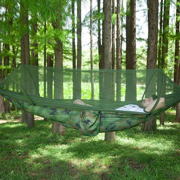 Lubgitsr Hängematte Camping Hängematte MoskitoNetz,Outdoor hammocks Ultraleichte,Tarnung (1 St)