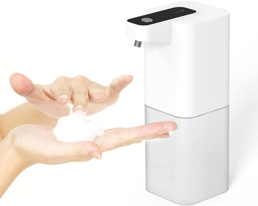 LIANNA Seifenspender Automatischer Seifenspender Berührungsloser, (Set, 2-tlg., 4 einstellbaren Seifenausgabestufen, für Badezimmer und Küche), Automatischer Seifenspender wiederaufladbar mit Infrarotsensor