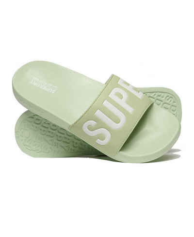 Superdry Superdry Damen Bade-Sandalen CORE VEGAN POOL SLIDE Tender Greens Badesandale