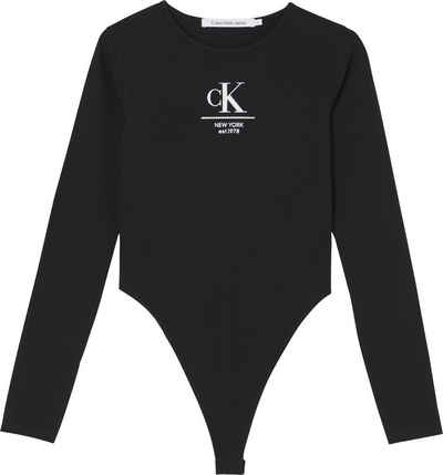 Calvin Klein Jeans Langarmbody »CK LABEL LONG SLEEVES BODY« mit Calvin Klein Jeans Logo-Print