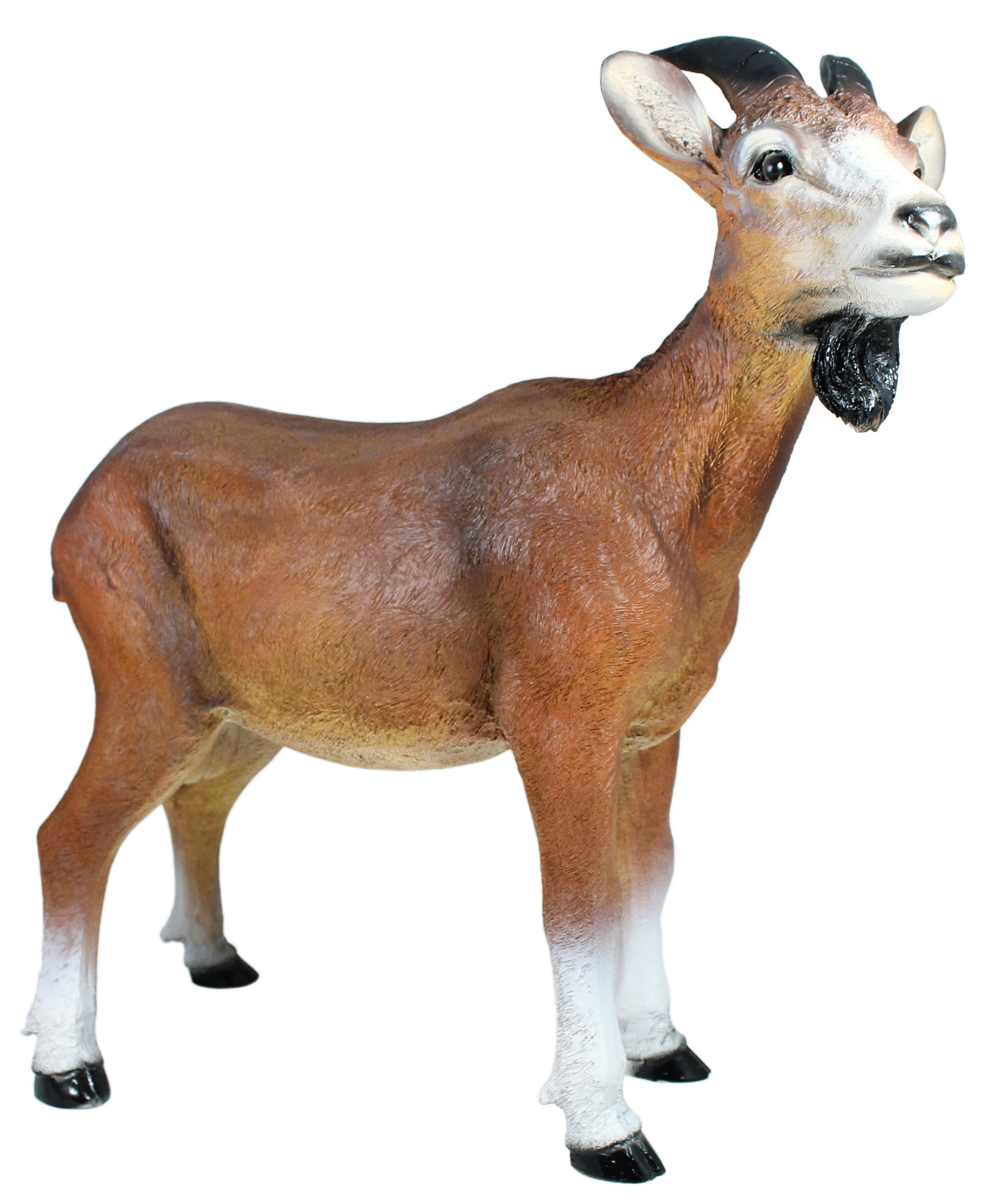 Tierfigur Deko Ziegenbock Bruce in braun Deko Garten Dekofigur Tierfigur