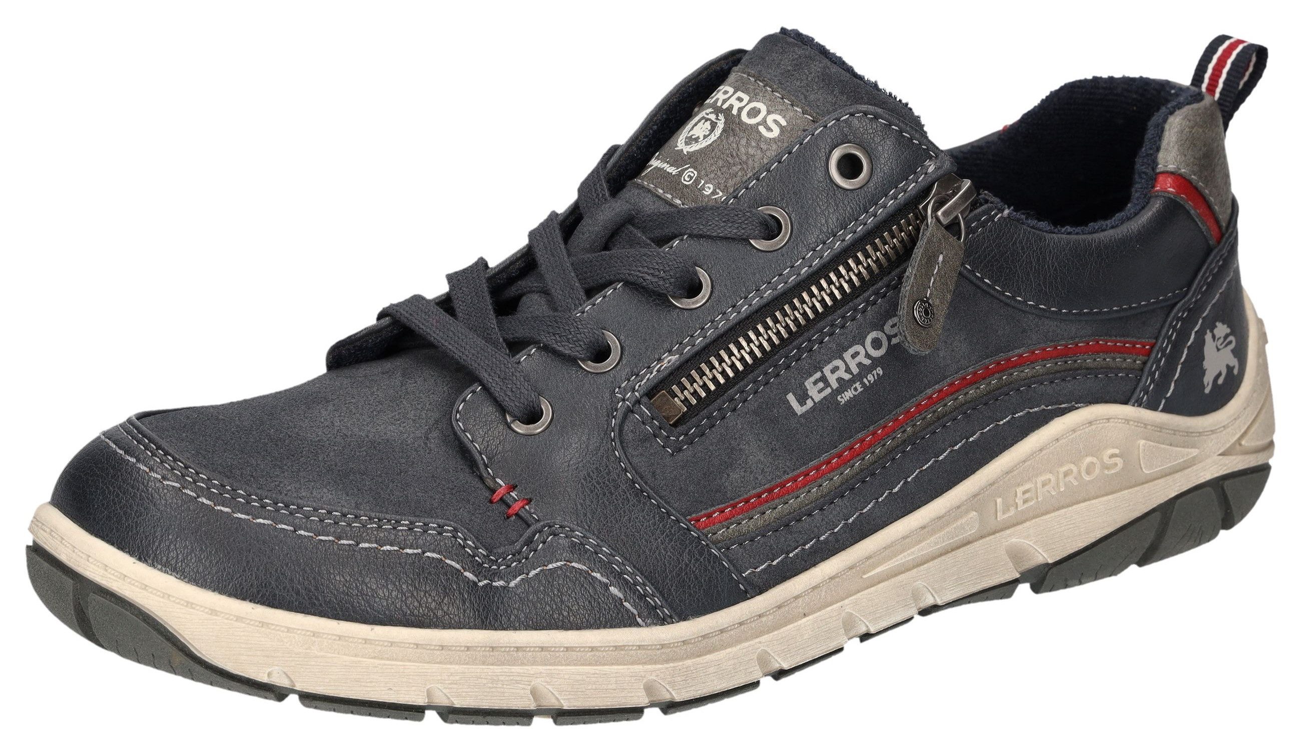 LERROS Sneaker Schnürschuh, Freizeitschuh, Halbschuh mit Reißverschluss